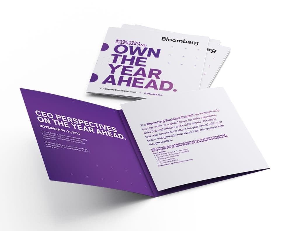 The Year Ahead summit branding — event signage and collateral for Chicago business summit